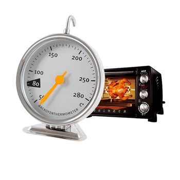 Кухненски термометър Термометър за фурна от неръждаема стомана Стойка за барбекю Готвене на месо Храна Инструменти за измерване на температурата Стойка Голям циферблат