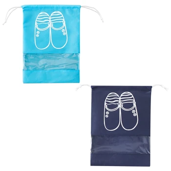 2024 Чанти за съхранение на обувки 10 бр. Прахоустойчива водоустойчива прозрачна чанта за шнур за дома Мъже и жени Обувки за пътуване на открито