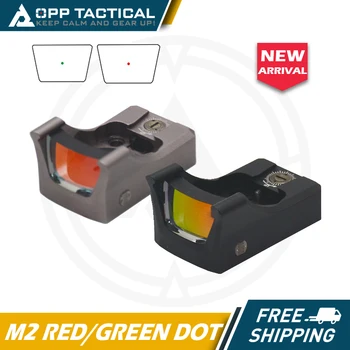 M2 Метал 3 MOA Зелена червена точка рефлексен поглед светлочувствителен отворен Opitc обхват мерник за тактически пистолет Airsoft