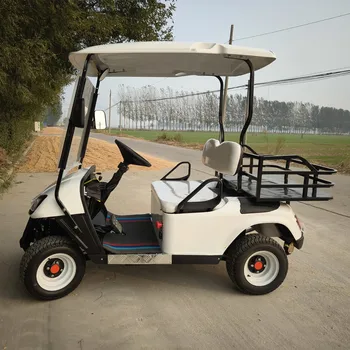 Нов стил дизайн Евтина цена Безопасна фабрика Директна мини 2-местна електрическа количка за голф с товарна кутия