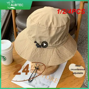 1/2/4PCS Туристическа шапка водоустойчива широка периферия риболовна шапка сгъваема сянка полиестер слънцезащитен крем регулируема низ плажна шапка на открито