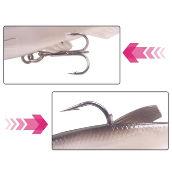 Примамки за риболов с мека стръв 80mm/14g 90mm/9.5g Изкуствена потъваща плувна стръв гребло опашка джиг глава риболовни принадлежности стоки за лаврак