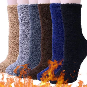 Зимни пухкави размити чорапи Уютен кашмирен чорап Меко кадифе Дебел топъл етаж на леглото Начало чехъл чорап плюс размер плюшени зимни топли Sox