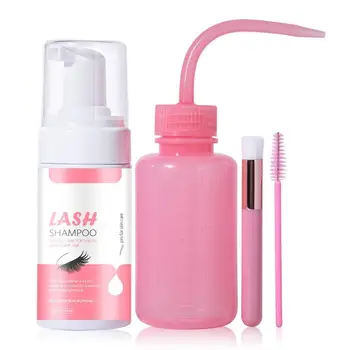 100ml Удължаване на миглите Flush Bottle Clean Wash Squeeze Elbow Bottle For Eyebrow Remover Skin Care Lash Shampoo Makeup Tool