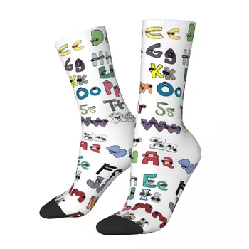 Cool Game Alphabet Lore A To Z Топли чорапи Merch All Season Soft Middle Tube Socks Non-slip Suprise Gift for Women Men