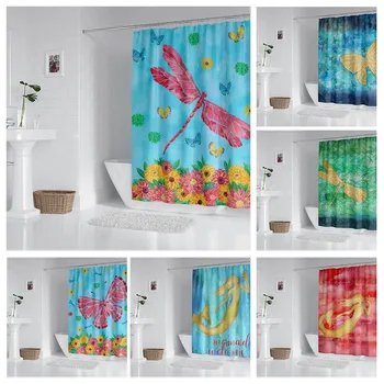 Домакински водоустойчив плат домакински душ завеса аксесоари душ завеса 240 * 200 у дома Хавайски стил душ завеса