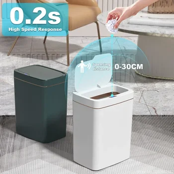 Автоматична спалня кошче сензор боклук за интелигентни тесен шев кошче може водоустойчив тоалетна боклук кофа кухня